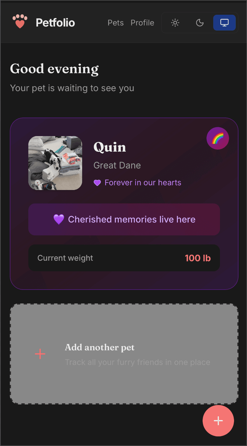 Dashboard screenshot